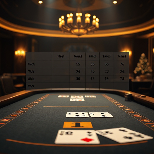 Trips side bet payout layout on a live poker table