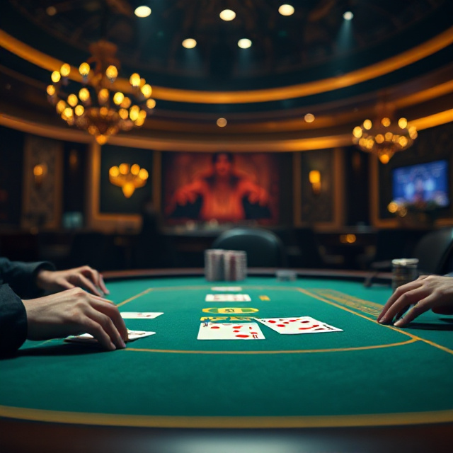 Call or fold decision concept on a live poker table