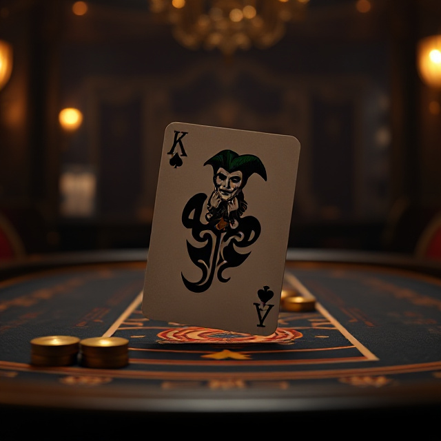 Joker card and side bet multiplier concept on an Andar Bahar table