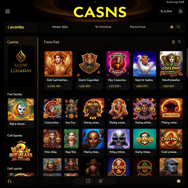 Personalized favorites grid in a casino lobby interface