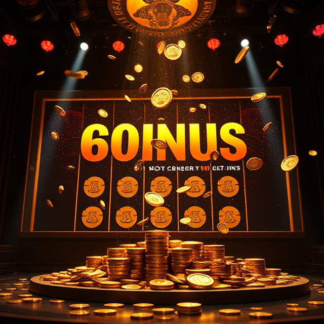 Coin drop bonus with multipliers on a live game show set