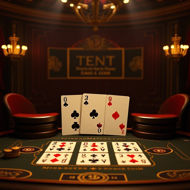 Teen Patti three-card hands with Pair Plus betting layout