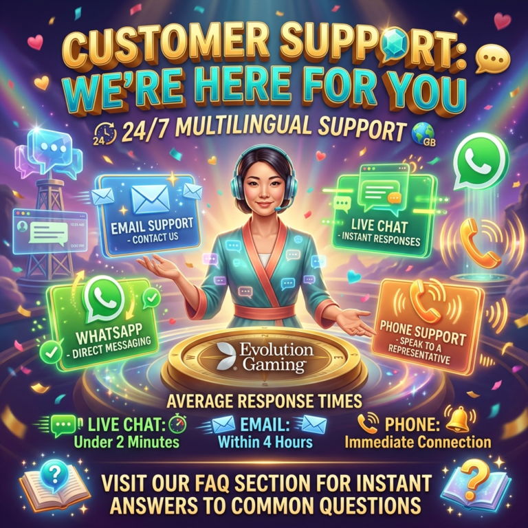Evolution Gaming 24/7 multilingual customer support with instant response