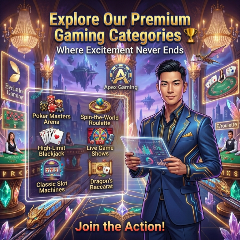 Premium gaming categories casino fantasy with Asian presenter join the action on Evolution Gaming